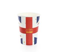 Lot de 10 gobelets en carton avec drapeau Union Jack - Idéal pour les célébrations jubilées