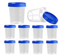 Lot de 10 gobelets gradués transparents pour préparer des expériences de laboratoire ou un échantillonnage d'appâts
