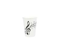 Santex mariage Lot de 10 Gobelets Musique CLÉ DE Sol, Blanc 27cl