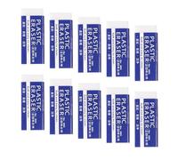 Lot de 10 gommes blanches simples 2B pour la rentrée scolaire des enfants Blanc