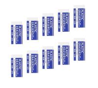Lot de 10 gommes blanches simples 2B pour la rentrée scolaire des enfants Blanc
