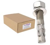 Lot de 10 goujons d'ancrage en acier inox A2 M16 - Diamètre 16 mm - Longueur 145 mm - Diamètre 16 mm