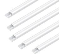 Lot de 10 goulottes de câble autocollantes Bolatus - Blanc - Pour cacher les câbles d'alimentation - Pour la maison et le bureau