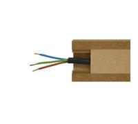 Lot de 10 Goulottes MDF Passes-câbles à couvercle, L.2.44 m x H.5.5 cm, Ep. 18 mm