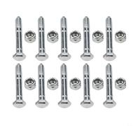 Lot de 10 goupilles de cisaillement et écrous de blocage pour souffleuse à neige - Pièces de rechange compatibles avec 510015, 51001500 et 3865, 709155, modèles ST420, ST924, 828D, 924DE, 1032D, 1128