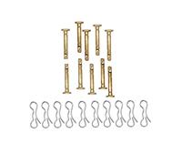 Lot de 10 goupilles de cisaillement et goupilles fendues de rechange pour souffleuse à neige MTD Craftsman Cub Cadet Troy-Bilt 738-04124 et 714-04040