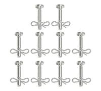 Lot de 10 goupilles de cisaillement robustes et fendues pour souffleuse à neige, pièces de rechange, lanceurs, boulons et écrous de cisaillement