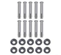 Lot de 10 goupilles et joints de rechange pour piscines, rondelles de connecteur de 65 mm de long pour pièces de piscine hors sol, compatibles avec les modèles Pro For Deluxe Series