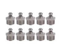 Lot de 10 graisseurs droits, accessoires pour graisseurs hydrauliques avec filetage extérieur pour machines agricoles et industrielles (M14*1)