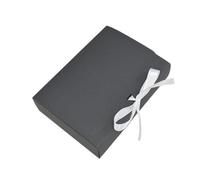 Lot de 10 grandes boîtes en carton faites à la main pour demoiselle d'honneur - Pour fête d'anniversaire - Noir - 21 x 15 x 5 cm