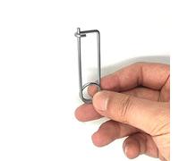 Lot de 10 grandes épingles à ressort en acier inoxydable avec fermoir à ressort - Épingles de sûreté en forme de broche en acier pour ferme, pelouse, jardin - 2,3 x 43 x 16 mm