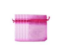 Lot de 10 grandes pochettes en organza avec cordon de serrage pour cadeau | Grands sacs en organza transparent avec cordon de serrage, mousseline légère pour cadeaux de mariage et rangement de cadeaux