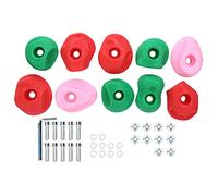 Lot de 10 grandes prises d'escalade |Poignées texturées multicolores pour murs d'escalade extérieurs, salles d'escalade à domicile et jeux pour enfants |Prises robustes en (Petit format, 10 pièces