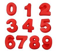 Lot de 10 grands chiffres numériques de 0 à 9 en résine époxy pour décoration de gâteaux, bijoux, ornements, outils de moulage de grands chiffres numériques