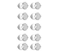 Lot de 10 grands fermoirs multi-usages en forme de cœur pour boucles d'oreilles lourdes couleurs mélangées