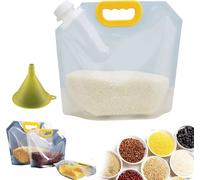 Lot de 10 grands sacs de stockage alimentaire 1,5 L, sacs hermétiques réutilisables résistants à l'humidité avec poignée, bouchon