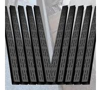 Lot de 10 grilles de drainage minces en acier inoxydable pour terrasse, tonnelle, cour - Solution de drainage linéaire durable (10,2 x 5,1 cm (l x H)