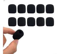 Lot de 10 grilles de protection en mousse pour micro - Noir - Compatible avec la plupart des microphones de casque