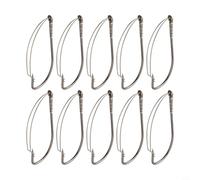 Lot de 10 hameçons de pêche barbelés sans mauvaises herbes pour bar, support de leurre à vis unique conçu pour éviter les accrocs et améliorer le rapport de branchement (3/0)