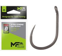 Lot de 10 hameçons souples X-TRA Strong Method - Hameçons de pêche BARBLESS avec œillet (#6)