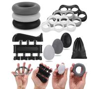 Lot de 10 Hand Grip Musculation Avant Bras,Musculation Main,Balle Reeducation Main en Silice,Améliore la Flexibilité et la Force des Doigts pour le Jeu, la Guitare, l'escalade, le Fitness