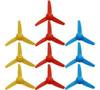 Lot De 10 Hélices À Arbre Moteur, Hélices Droites En Plastique À 3 Pales En Forme D'éventail Pour Modèles Réduits D'avions, Jouets Éducatifs Scientifiques, Moteurs, Bateaux Radiocommandés, Micro