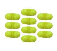 Lot de 10 hochets de pêche en ligne pour poisson-chat avec perles d'attraction doubles pour augmenter le taux de capture (jaune)