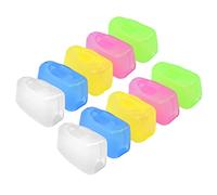 Lot de 10 housses de brosse à dents pour tête de brosse à dents, capuchon de brosse à dents, étui de protection pour brosse à dents pour voyage, voyage d'affaires, camping et école (5 couleurs)