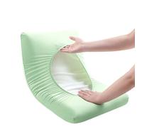 Lot de 10 housses de coussin jetables épaisses et douces pour voyage d'affaires - Housses de coussin portables et lisses - Anti-plis - Vert