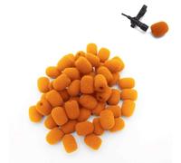 Lot de 10 housses de micro en mousse souple pour mini écouteurs conçus pour une utilisation de 6 mm de diamètre intérieur et 20 mm de longueur (orange)