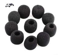 Lot de 10 housses de microphone en mousse pour casque de jeu, accessoires de micro conçus pour minimiser le bruit du vent et améliorer la voix dans différents paramètres (45 mm)