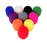 Lot de 10 housses de microphone épaisses colorées en mousse réutilisables pour la plupart des microphones portatifs karaoké DJ