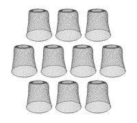 Lot de 10 housses de protection en fer pour paniers de protection - Housses de protection résistantes aux intempéries pour légumes, herbes et petites plantes dans n'importe quel espace de jardin (noir