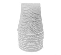 Lot de 10 housses de protection pour plantes en fer, résistantes aux intempéries, installation facile, pour potager, parterres de fleurs, respirantes, noir et blanc, 23 x 23 cm pour l'extérieur (blanc