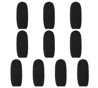Lot de 10 housses en mousse pour micro, petits pare-brises en mousse haute densité, accessoires pour casque et micro (noir)