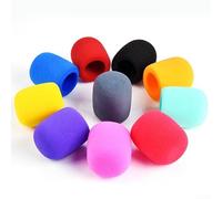 Lot de 10 housses en mousse pour microphone - Couleurs aléatoires - Pour karaoké, enregistrement en direct