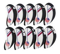 Lot de 10 housses pour têtes de putter de golf, 10 housses de protection pour têtes de club de golf, housses de protection pour têtes de club de golf, housses résistantes en pa