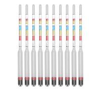 Lot de 10 hydromètres à triple échelle pour brassage domestique, testeur de pourcentage d'alcool, hydromètre à gravité spécifique en verre, équipement de distillation pour vin, bière, hydromel