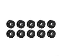 Lot de 10 œillets en caoutchouc M6 pour carénages de moto - Kit de joints de protection - Noir - 18,5 x 9 mm
