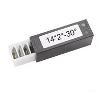 Lot de 10 inserts carrés en carbure de tungstène de 14 mm pour tour de travail du bois - Embouts de tournage indexables avec angle de coupe de 30 degrés pour bois dur - MDF - panneaux de particules de