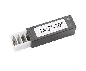 Lot de 10 inserts carrés en carbure de tungstène de 14 mm pour tour de travail du bois, pointes de rechange en alliage massif avec angle de coupe de 30 ° pour contreplaqué MDF, bois dur et résineux