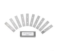 Lot de 10 inserts carrés en carbure pour grattoir à bois - 60 x 12 x 1,5 mm - 35° - Double pour coupe réversible - Carbure solide - Compatible