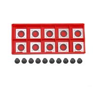 Lot de 10 inserts carrés indexables en carbure de tungstène de 14 mm pour le travail du bois, outil de tournage CNC, bord droit à 4 côtés, angle de 30 degrés avec vis pour bois dur, MDF, contreplaqué