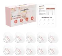 Lot de 10 inserts de bride 13/15/17/19/21 mm (2 pièces) compatibles avec les tire-laits Momcozy Air1/W1/M9/M6/M5/S12 Pro/V1 Pro/V2 Pro, pour Spectra/Medela/MomMed/eufy/Lansinoh/Elvie