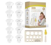 Lot de 10 inserts de bride 13/15/17/19/21mm pour bride 24mm bouclier de la plupart des pompes, sans BPA, compatibles avec Babyhaven/Momcozy/KISSBOBO/Medela/Philips/Bellababy/Nuliie tire-laits