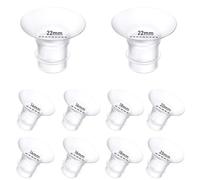 Lot de 10 inserts de bride de tire-lait 14/16/18/20/22mm*2 Compatible avec Momcozy M9/M6/M5/S12 Pro/S9 Pro/Medela/Spectra/Bellababy/Lansinoh/Elvie/Nuliie/KISSBOBO/ANWIKE Pièces de rechange pour