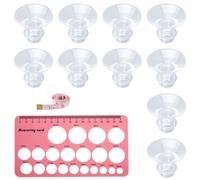 Lot de 10 inserts de bride de tire-lait en silicone de 5 tailles avec règle double face pour tire-lait S1/S2/S9/S10/S12 Spectra Flange, accessoires de tire-lait