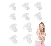 Lot de 10 inserts de bride en silicone pour tire-lait - 13/15/17/19/21 mm - Compatible avec Spectra Medela MomMed Eufy et ainsi de suite - Kit essentiel pour l'allaitement