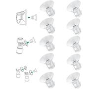 Lot de 10 inserts de bride pour tire-lait 19/21 mm x 5,24 mm compatibles avec Momcozy S9/S9pro/S10/S12/S12pro/Spectra/Medela/TSRETE, réduisent le tunnel de 24 mm vers le bas pour obtenir la bonne