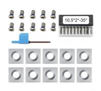 Lot de 10 inserts de coupe carrés droits en carbure pour tour à bois, pour une utilisation efficace dans divers projets d'usinage du bois 10 x 5 mm